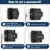 LANSKYLAN Hasp Combination Lock 4 Inch Security Hasp with Lock