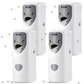 Qualirey Automatic Fly Spray Dispenser Mosquito Flying Insect Control System for Bathroom, Room, Equine, Country Vet Supplies 24 Hour Spray Dispenser Air Freshener (Liquid Not Included)