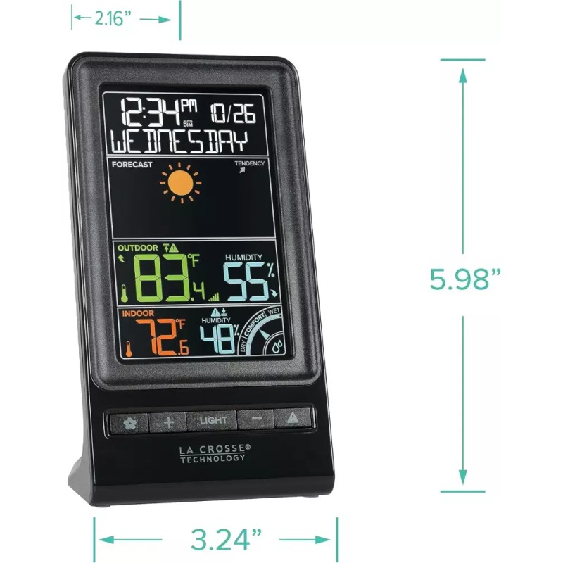 La Crosse Technology 라크로스 테크놀로지 308-1415C 디지털 멀티 컬러 무선