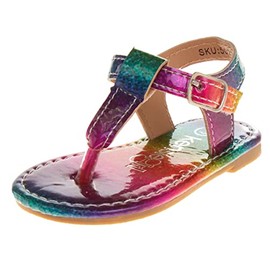 Kensie Girl Baby Girls Strappy Sandal, Multi, 2 Infant