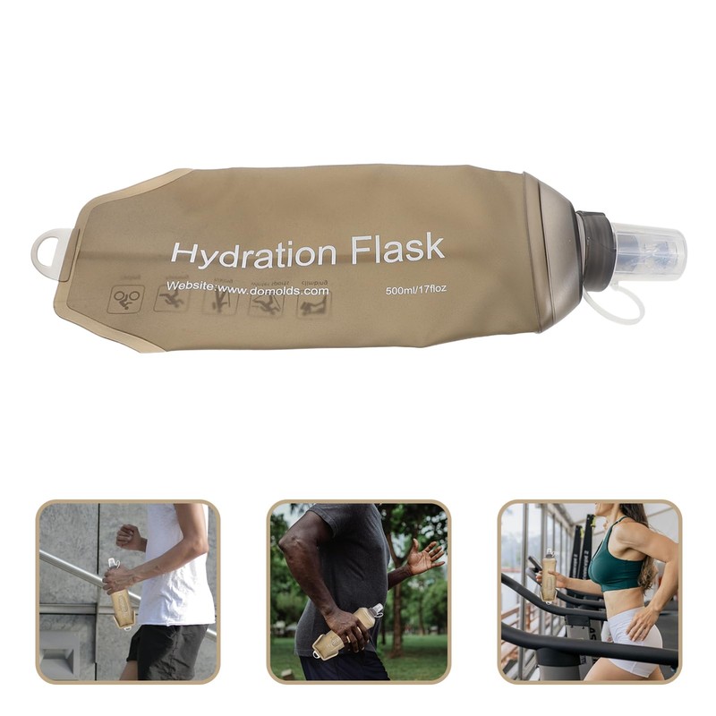 Mikinona Portable Soft Flask Water Bottle for Hiking Cycling Running