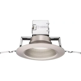 Lithonia Lighting OneUp 6 in. Round Brushed Nickel 3000K LED Downlight, 261PPV