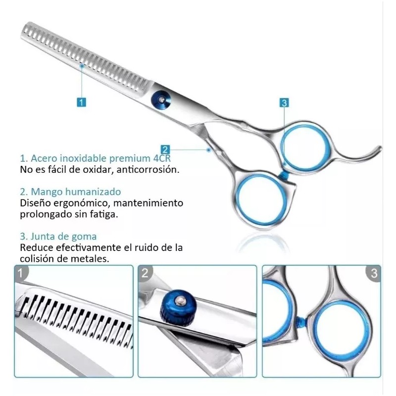 UWEI Tijeras Estilista Peluquero Hogar Salón Kit De 11 Pz