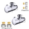 Angle Stop Valve 1/2" Nominal (5/8'' OD) Comp x 3/8''