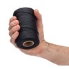 9-Ply Black Waxed Lacing Cord Twine with Dispenser Box 160