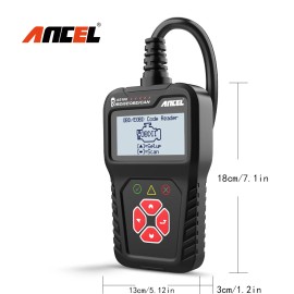 2025 ANCEL AS100 USA EU Free Shipping Engine Check I/M Readiness Live Data Stream Small OBD2 Scanner Ford FiestaScreen Size: N/A, Power Source: Corded Electric