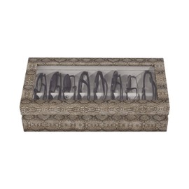 OYOBox Maxi Luxury Eyewear Organizer, Lacquered Wood Box for Glasses + Sunglasses, Exotic Print Collection (Natural Snake)