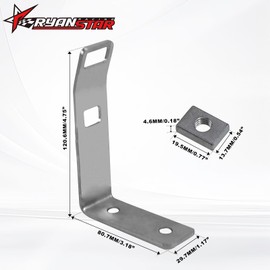 RYANSTAR RACING 4-Pack Load Stops Replacement T-Slot Truck Cross Bars - 304 Stainless Steel with Black Coating - Roof Rack Accessories for Ladders, Firewood, Skis, Kayaks, Surfboards