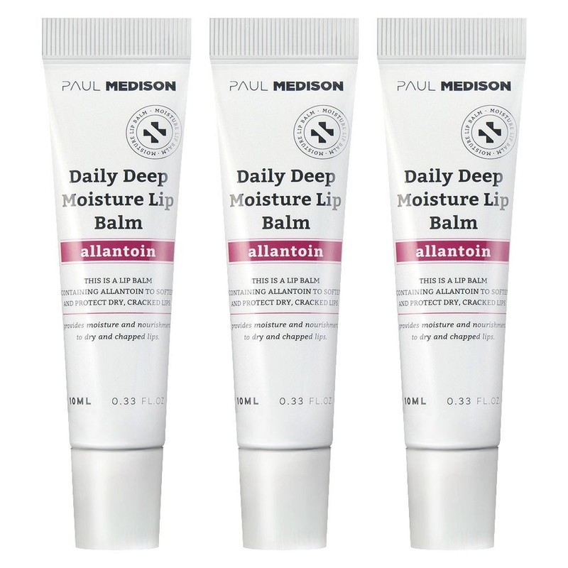 Paul Madison Daily Deep Moisture Lip Balm, Allantoin, Peach Flavor,