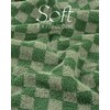 Jacquotha Soft Hand Towels 4 Pack, Green Checkered Face Towel