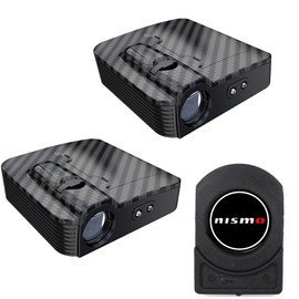 Yaoperfor 2 Pcs Car Courtesy Lamp Car Welcome Light General Purpose Clear Courtesy Light Projection LED Logo Projection, Nismo Compatible with Car Door Lamp