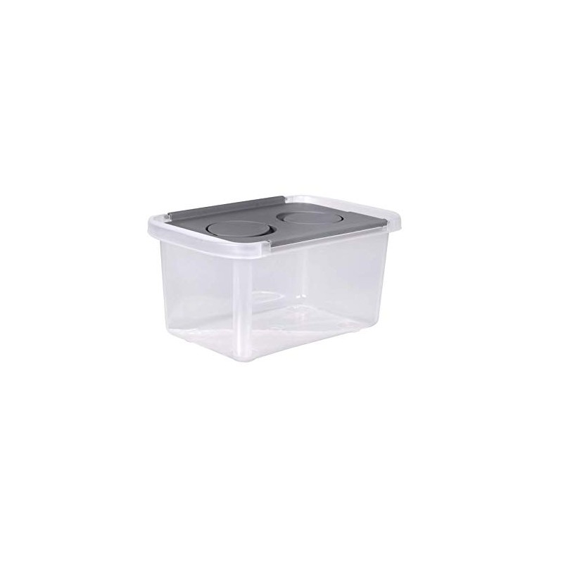 School Storage Box with Hinged Interlocking Lid - 3 Quart
