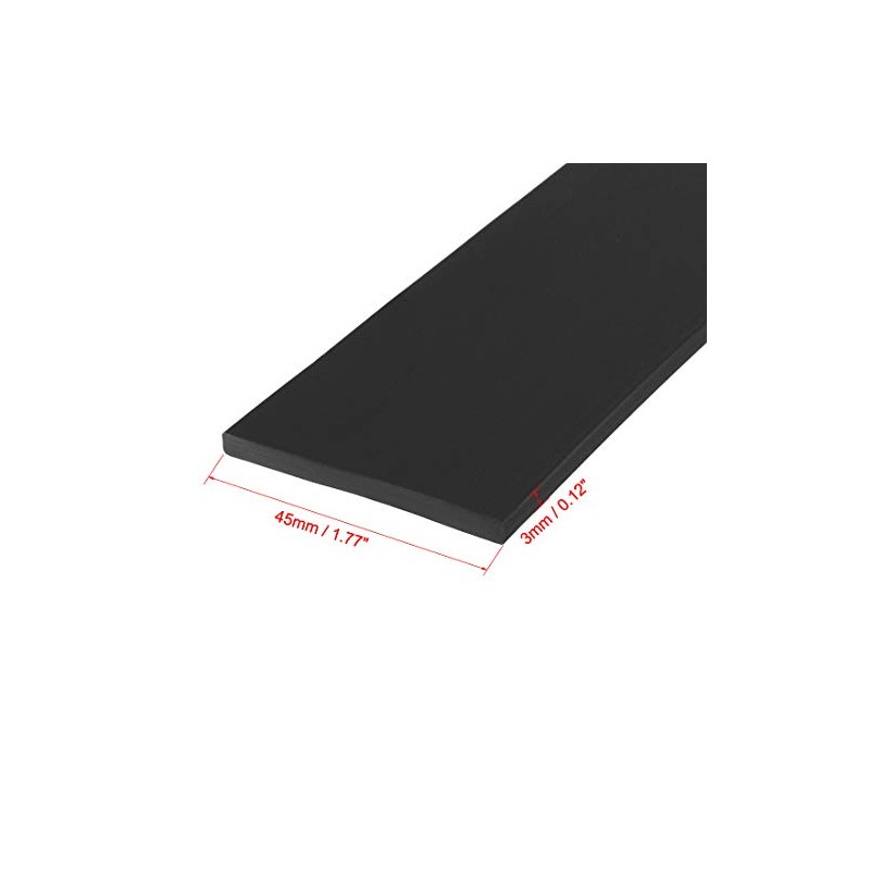 sourcing map Solid Rectangle Rubber Seal Strip 45mm Wide 3mm
