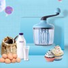 Egg Whisk &Separators Plastic Hand Crank Push Whisk Blender for