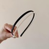 Pearl Headband Velour Black Adult Hair Band Wedding Hair Accessory