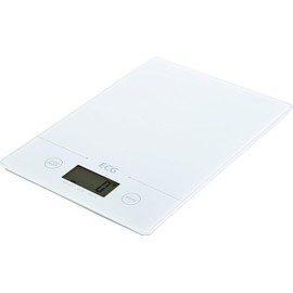 ECG White KV 117 Slim Kitchen Scales Glass