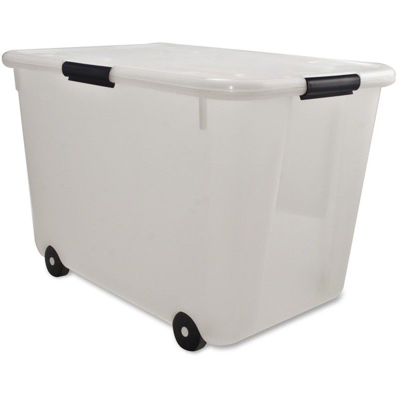Advantus 34009 Rolling Storage Box, Letter/Legal, 15-Gallon Size, Clear