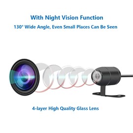 VSYSTO Motorcycle Dash Cam Front and Rear 1080P Waterproof Motorbike Camera Dual Lens 130 Wide Angle WiFi Bike Camera Night Vision, G-Sensor, Loop Recording, 256GB Max