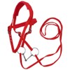 GetCoupon Horse Bridle, Red Adjustable Horse Bridle Rein Harness Headstalls,