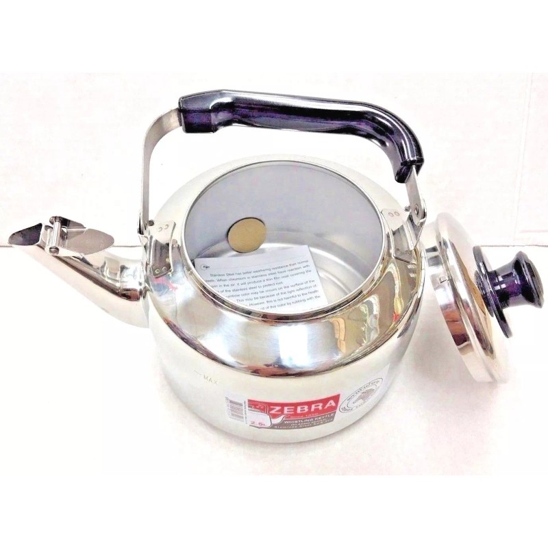 Zebra 0.8L- 2.5L - 4.5L- 7.5L Heavy Duty S/S Whistling