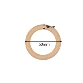 Natural Wooden Rings, 30 Pcs Macrame Rings, 50mm/2inch Loops for Crafts Jewelry Making DIY Project