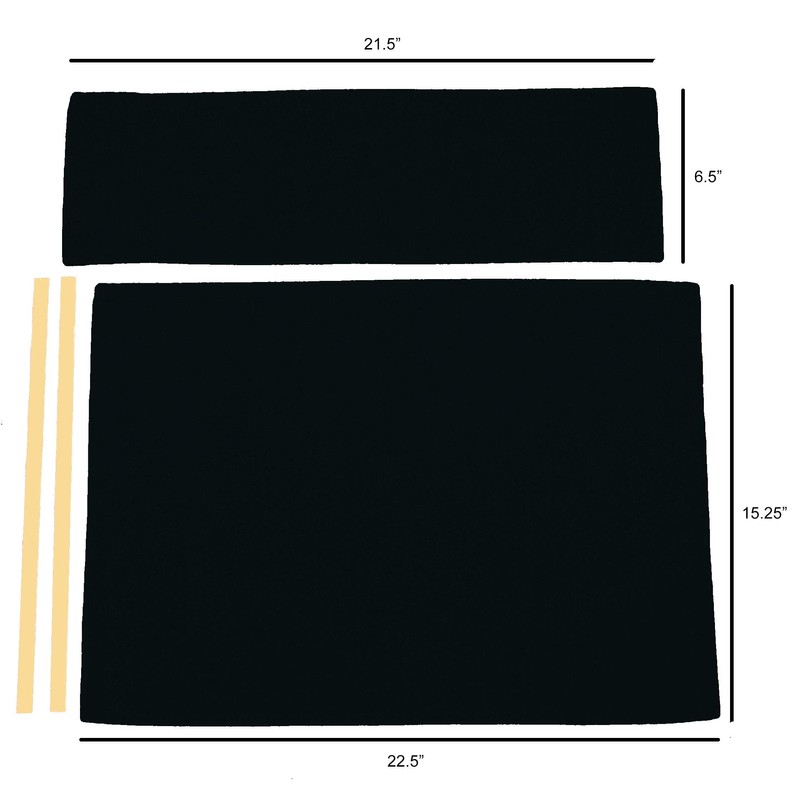 Sunbrella Directors Chair Replacement Cover (Flat Stick) (Black)