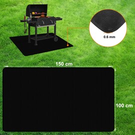 HONPHIER Grill Matte Bodenschutz 100 x 150 cm Feuerstellenmatte Grillteppich euerfeste Grillmatte Outdoor Groß für Gasgrill Holzkohlegrill Kamine