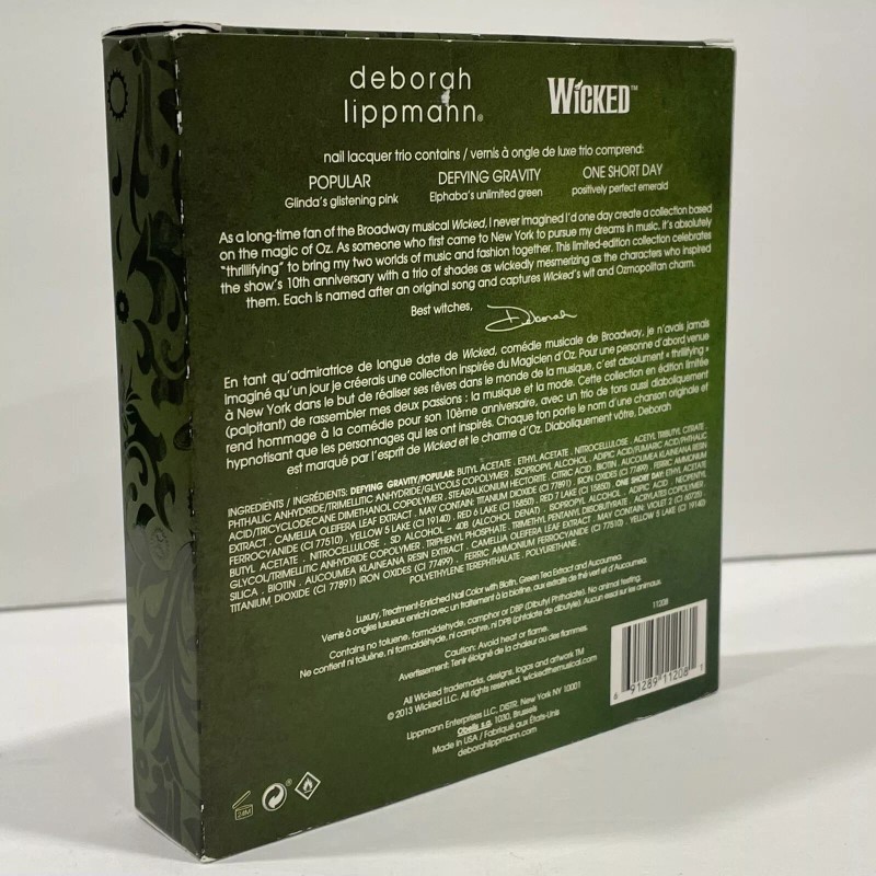 Deborah Lippmann WICKED Deborah Lippmann Nail Polish Lacquer Trio Broadway