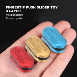 Metal Fidget Slider, 1.3in Mini Magnetic Haptic Slider, EDC Brick Blocks Haptic Fidget Toys Slider Toy for Adult Building Block, Help to Relief Stress, Birthday Gifts for Men