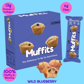 Wild Blueberry Muffits - Gluten Free Protein Muffins - Protein Snack