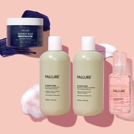 Pallure Hydrating Bond Kit To Support Thicker, Voluminous, Fuller Looking Hair, Infused with Hyaluronic Acid, Biotin, Avocado and Rosemary Oil, 300 ml (Smokey Blue)