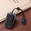 LJMTBKAN for Toyota Key Fob Cover,Aluminum Leather Key Case Compatible