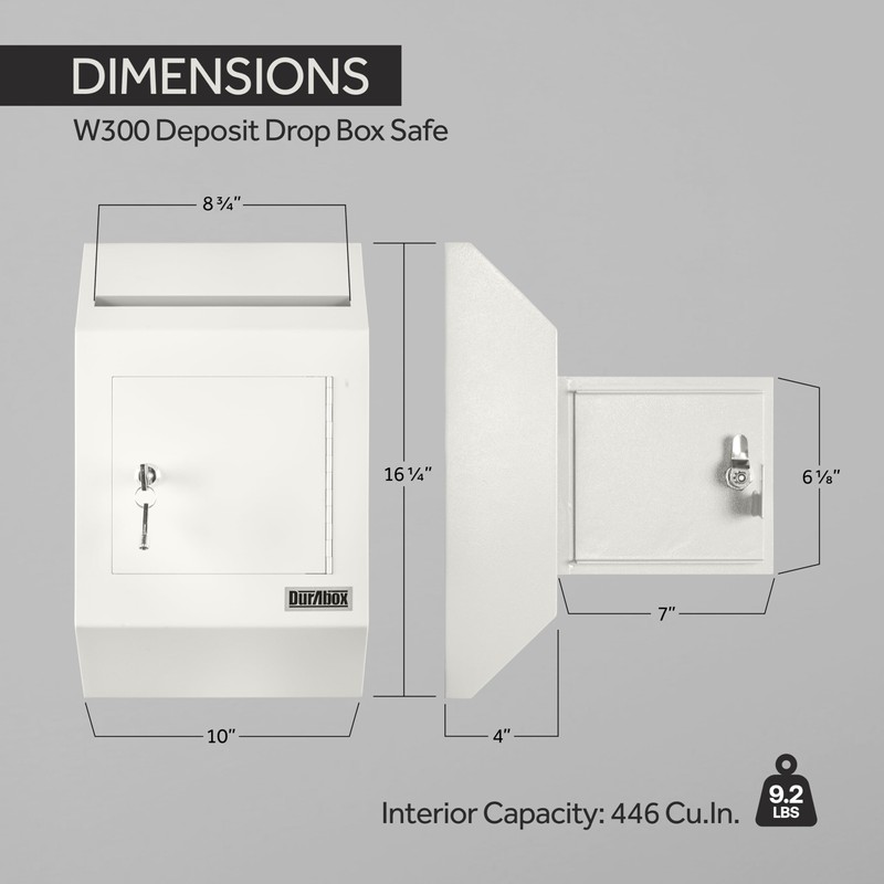 Durabox Drop Box Deposit Safe 10 x 4 x 16”