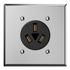 ELEGRP 50 Amps Range Power Receptacle,125/250V Flush Mounting Power Outlet