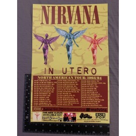 NIRVANA Poster 1993/94 IN UTERO US TOUR Custom Design 11x17” Unique! Very Cool!