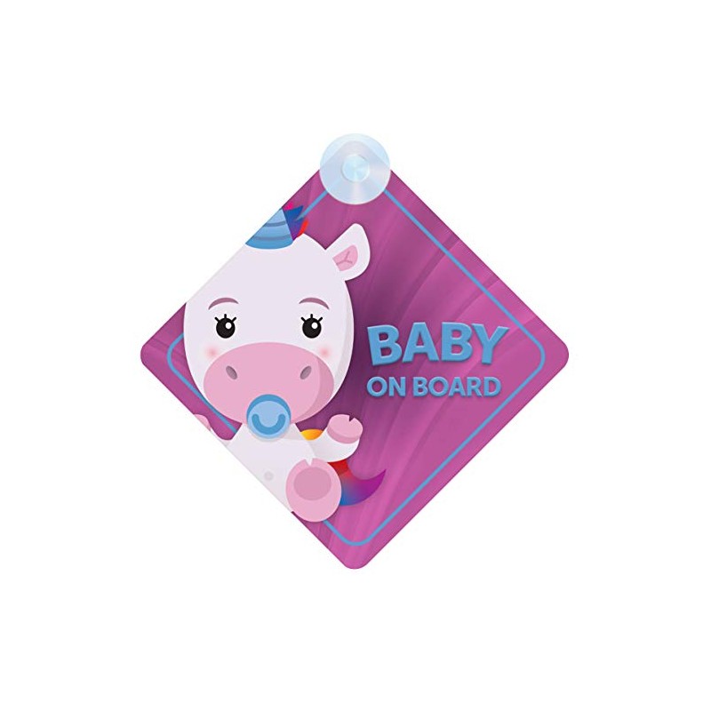 Baby on Board Sign for Car - Baby Unicorn Design,