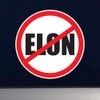 No Elon Protest 4 inch Full Color Indoor Outdoor Vinyl