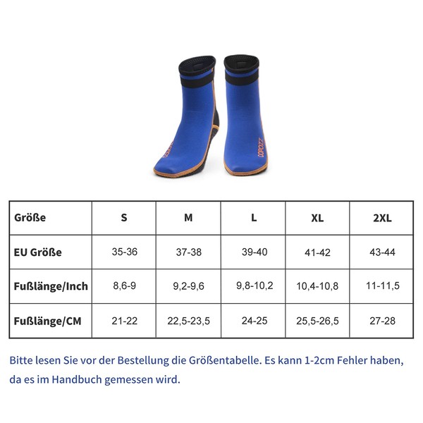 COPOZZ 3 mm Diving Socks, Neoprene Socks for Adults, Women,