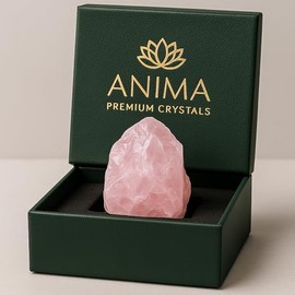 Anima Rose Quartz Crystal - Raw Pink Quartz for Love, Self-Worth & Heart Healing - Premium Healing Stone for Relationships, Compassion & Feminine Energy - Gift Boxed