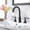 2 Handle 3 Hole 8 Inch Widespread Bathroom Faucet with