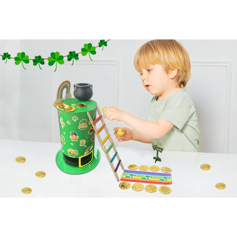 JUESMOS St Patrick's Day Leprechaun Trap Kit for Kids St