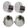 Sharplace Curtain Pole Recess Wall Bracket Curtain Rods Finials Window