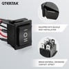 QTEATAK DPDT 6 Pins 3 Position ON/Off/ON Pre-Wired Black Rocker
