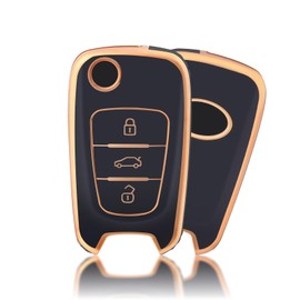 OFFCURVE Car Key Case, Key Case, Car Key Cover, TPU Key Case, 3 Buttons for Hyundai Elantra i10-i40 ix20-ix55 Santa Fe Verna Sportage Carens Forte Avante