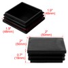 Sourcingmap 5 Pcs 50mmx50mm Plastic Square Tubing Inserts End Blanking
