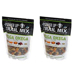 GourmetNut Power Up Trail Mix, Mega Omega Trail Mix 26 oz Two Pack