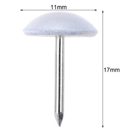 dophee 100Pcs Vintage Style Upholstery Nails Studs Tacks Pins for Furniture Sofa Basket Crafts Door Decoration, White, 11x17mm/0.43"x0.67"