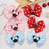 AYNKH 3 Pairs Hair Clips for Girls, Cute Bows Polka