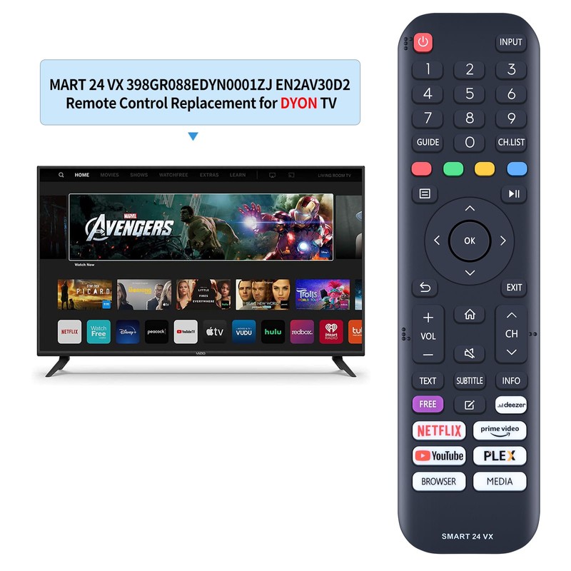 GOUYESHO Nue Replacement Remote Control for Dyon Smart 24 VX,