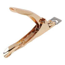 Saluaqui False Nail Clippers, Adjustable Nail Tip Cutter, Professional Nail Manicure Tool, Stainless Steel Acrylic Nail Clippers for False Nail Tips Fake Nails (Gold)